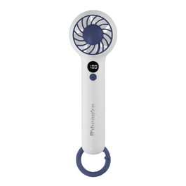 Orbegozo Ventilador de Mano HF 2200 - 3 Velocidades, Display Digital, Batería 1200 mAh USB-C, con Gancho, Color Negro